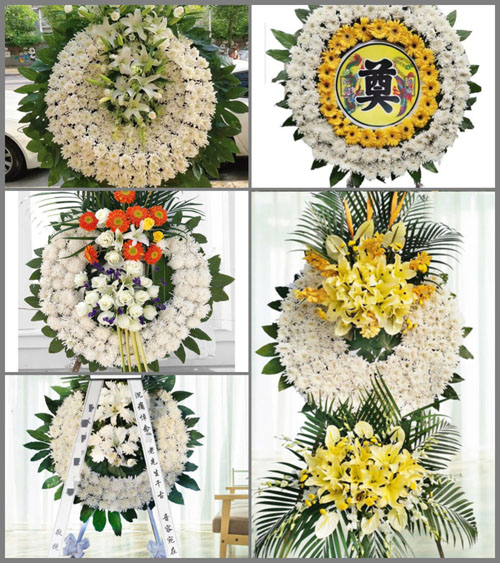 广东广州市花都区狮岭镇中心村花圈速递